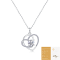wholesale S925 Silver Cross-Border Moissanite Necklace for Women, Fashionable and Unique Heart-Shaped Collarbone Chain, Tarnish-Resistant, Light Luxury High-End Product-0-6