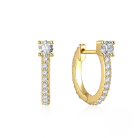 wholesale S925 Silver Curved Wave Two-tone Zircon-accented Ear Cuff, A Classic Hot-seller And Trendy Ins Earring-Gold-Style 2 925 Silver