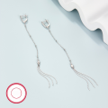 wholesale S925 Sterling Silver High-End Long Tassel Drop Earrings, French Minimalist Fashion, Cross-Border Hot Pick, INS Style Ear Accessories-0-3