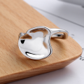 wholesale S925 Sterling Silver Irregular Abstract Open Ring Bowl CutoutIns-0-2