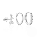 wholesale S925 Sterling Silver Classic Hoop Earrings Set For Women, High-endins。-0-11