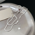 wholesale S925 Sterling Silver Heavy Workmanship Flat Snake Chain Necklace for Women, Korean Spring and Summer New Style, Versatile Trendy, Little Red Book Popular Minimalist Chain-0-1
