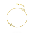 wholesale S925 Sterling Silver Zircon Cross Bracelet For Women,,-0-0