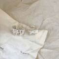 wholesale S925 Sterling Silver Unique Hollow Open Ring for Women, Minimalist Korean Style with Intricate Craftsmanship-0-3