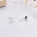 wholesale S925 Sterling Silver Geometric Minimalist Triangle Stud Earrings, INS Fashion Versatile Commuter Style for Women-0-1