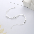 wholesale S925 Sterling Silver Splice-style Crushed Silver Heart Bracelet Exquisite Ins Niche Korean Version Temperament Lady's Jewelry-0-1
