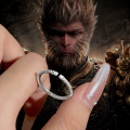 wholesale Silver S999, the trending Black Myth: Wukong Golden Cudgel Ring for Women, a creative and vintage-inspired ring with the Hoop Spell design-0-7