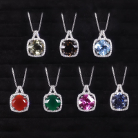 wholesale OOTD minimalist multicolored gemstone necklace in S925 sterling silver with natural smoky topaz, citrine, and agate pendant, versatile-Natural smoky quartz necklace