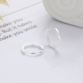 wholesale S925 Sterling Silver Korean Style Minimalist Smooth Line Ear Clasp, Versatile Unisex Earrings for Fashion, Commute, and Casual Wear-0-1
