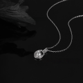 wholesale 925 Silver Plated Moissanite Fashion Minimalist Style Women's Necklace, PopularCross-Border TEMU Best-Selling Women's Jewelry-0-1