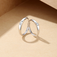 wholesale S925 Metal New Couple Rings for Men and Women, Original Design, Niche, High-End, Light Luxury Matching Bands, Simple and Elegant Ring-FDJZ-158-Women's Adjustable opening