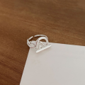 wholesale S925 Sterling Silver OT Buckle Chain Ring for Women, Small and Fashionable, Minimalist and Unique Design, High-End Feeling New Style-0-5