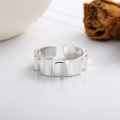 wholesale S925 Sterling Silver Wide Wave Texture Irregular Open Ring Fashion Commuter Versatile Stylish Index Finger Ring-0-2