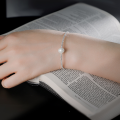 wholesale S925 Sterling Silver Mini-Batch Custom Pearl Crushed Silver Bracelet, Panyu Fine Craft Jewelry Factory's Xiaohongshu Viral Hit-0-3
