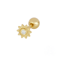 wholesale S925 Sterling Silver Geometric Star Zircon Cartilage Piercing Ear Studs-Gold single #7&gt;925 silver