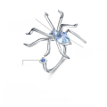 wholesale 925 Silver Insect Series Designer Natural Gemstone Ring, Spider Design Fine Workmanship with Natural Topaz-0-4