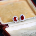wholesale S925 Sterling Silver Red Elk Full Body Original Niche Personality Stud Earrings, Little Red Book Same Style Earrings, Light Luxury Fashion-0-2