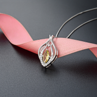 wholesale Metal material elegant cross-border women's pendant necklace Korean temperament pendant jewelry student fairy clavicle chain-Single Pendant - Without Chain>925 Silver