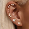 wholesale S925 Sterling Silver Moon Heart Opal Cylinder Threaded Ear Cartilage Stud,。-0-2