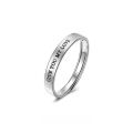 wholesale 925 Sterling Silver Adjustable Open Ring with Design Sense for Maker Our Love Couple Give You My Love-0-7