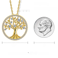 wholesale 18K gold plated 925 sterling silver cross-border best-selling Tree of Life moissanite fashion statement necklace for wholesale-0-6