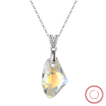wholesale S925 Sterling Silver Geometric Irregular Aurora Austrian Crystal Necklace Fashion Crystal Necklace Jewelry-0-0