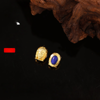 wholesale S925 Silver Inlaid Natural Lapis Lazuli Goddess Spacer Bead Accessory for Guochao DIY Bracelet Necklace Jewelry-Goddess Lapis Lazuli