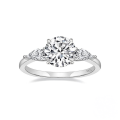 wholesale S925 Sterling Silver luxurious high-end carat diamond ring with ultra-sparkling pave setting for engagement-0-22