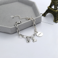 wholesale S925 Sterling Silver Korean Retro Smile English Cute Bear Accessory Creative Sweet Cool Style Bracelet-0-1