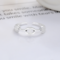 wholesale S925 Silver Yun Chao Xuan Fashion Japanese and Korean Pig Nose Minimalist Circle Dainty and Cute Style Trendy Versatile Open Adjustable Ring-0-1