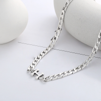 wholesale S925 Sterling Silver H Letter Thick Chain Hip Hop Punk Street Style Necklace in Korean Minimalist Ins-YL413/approx. 17.7g 925 silver