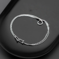 wholesale Metal S925 silver Korean-style minimalist double-layer U-shaped clasp bracelet for women, elegant geometric fresh accessory S4356-0-3