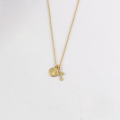 wholesale K925 Sterling Silver Gold-Plated Virgin Mary Pendant Cross Necklace-0-5