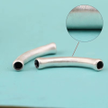 wholesale 999 Silver Curved Tube DIY Accessories Matte 3D Hard Silver Beaded Cord Handmade Ancient Pure Silver Retro Large Hole Ornaments-0-3