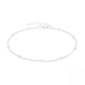 wholesale 925 Sterling Silver Beaded Chain Women's Diy Bracelet, Korean Style Trendy Niche Design Versatile Accessory-0-0