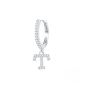 wholesale S925 Sterling Silver Single 26-letter Alphabet Ear Hoop,ins-0-32