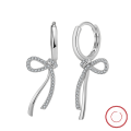 wholesale S925 sterling silver jewelry, minimalist knotted hoop earrings, hollow-out earrings, simple yet luxurious accessories-0-5