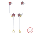 wholesale S925 Sterling Silver Multi-Color Zircon Floral Hoop Earrings, Luxury Cute Earrings Direct from Manufacturer-0-78