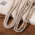 wholesale Metal material natural white bodhi seed round bead spacer bead, star and moon vajra matching bead handmade DIY beading cultured accessory tassel ornament-0-2