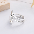 wholesale S925 Sterling Silver European and American Cross-Border Ins Minimalist Personality Temperament Aloof Style Niche Trendy Openable Ring-0-2