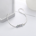 wholesale S925 sterling silver retro light luxury style spliced chain inlaid with colorful cubic zirconia sweet and cool Korean and Japanese version bracelet for women-0-1