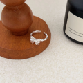 wholesale S925 Sterling Silver Bow Ring Korean Version Women's Ins Forest Style Fashion Ring High-end New-0-4