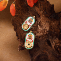 wholesale Sterling silver gold-plated enamel-fired Green Tara, Tsui Lhamo, Yellow Jambhala pendant necklace accessory for DIY-Zakiram Dragon Pendant