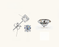 wholesale Metal Classic Four-Prong Moissanite Stud Earrings for Women, Small Batch Design, OEM Customization from Samples, Images, or Models, ODM Processing-0-5