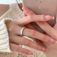 wholesale Metal geometric fish scale ring unisex circle minimalist band premium simple fashion accessory-xb554--joint ring