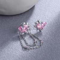 wholesale 925 Sterling Silver Lava Heart Stud Earrings for Women, Ins Minimalist Summer Pink Heart-shaped Earrings, New Arrival-Lava Heart Earrings (Copper with Platinum Plate)