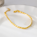 wholesale S925 silver fresh and sweet ins-style niche design exquisite irregular gold wire bracelet S7786-0-3