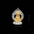 wholesale Gold-plated 925 Silver High Carbon Diamond Dainichi Nyorai, Goat and Monkey Birthstone Buddha, Zodiac Guardian Buddha, Baby Buddha Pendant-0-1