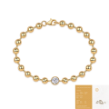 wholesale 925 silver gold-plated chain bracelet with moissanite, ready to ship, cross-border, European and American ins style, lightweight luxury niche design-0-6