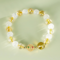 wholesale 925 silver summer versatile natural citrine bracelet moonstone bead string wholesale as a Dragon Boat Festival gift for women-0-3